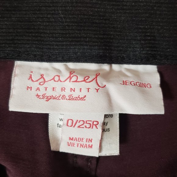 Burgundy Under Belly Maternity Jeggings By Isabel Maternity Size 0 - Picture 4 of 4